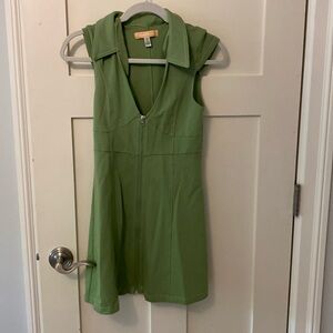 Urban Outfitters, green front zip dress with collar